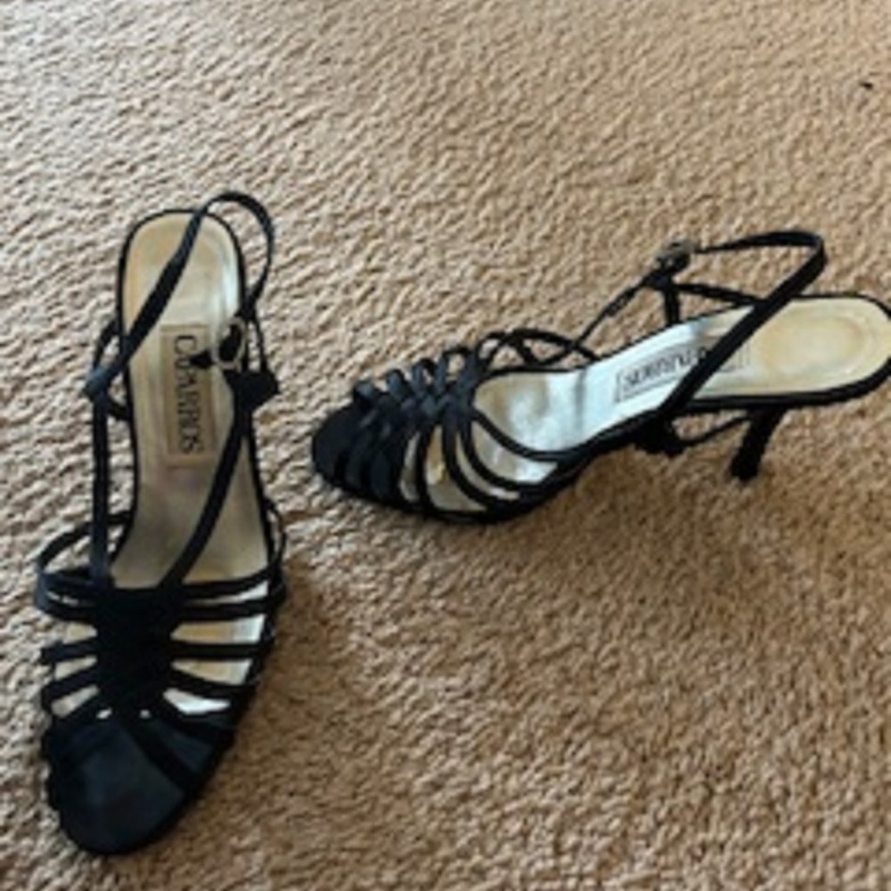 Women's Heels Strappy Black Size 6M Heels 3 1/2 Inches Brand: Caparros